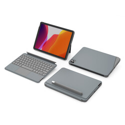 Apple iPad Air 10.9 2020 (4.Generation) Wiwu Combo Led Lighted Magnetic Stand Keyboard Case - 3