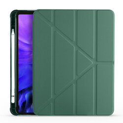 Apple iPad Air 10.9 2020 (4.Nesil) Kılıf Zore Tri Folding Kalem Bölmeli Standlı Kılıf - 12