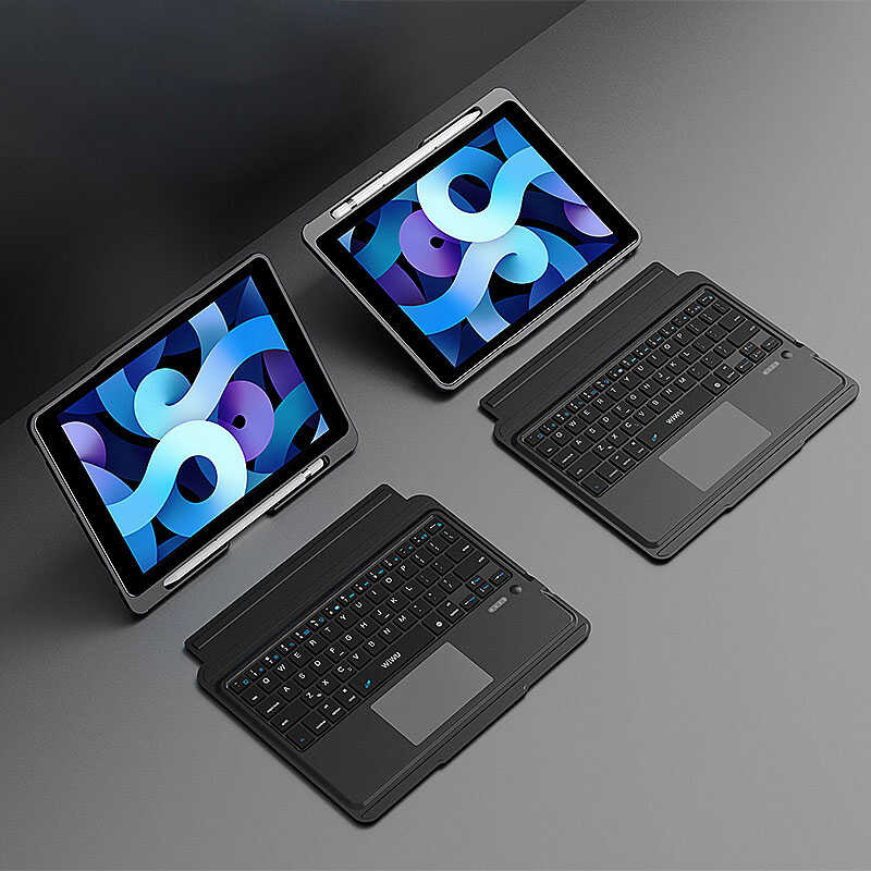 Apple iPad Air 10.9 2020 (4.Nesil) Wiwu Keyboard Folio Kablosuz Klavyeli Kılıf - 3