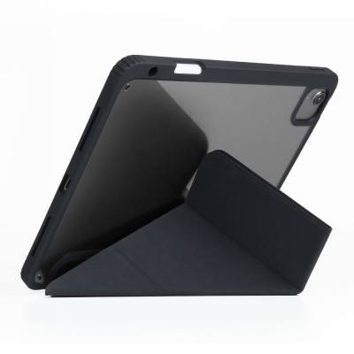 Apple iPad Air 10.9 2022 (5.Nesil) Kılıf SkinArma 360 Tam Koruma Airbagli Arkası Şeffaf Standlı Shingoki Kılıf - 4