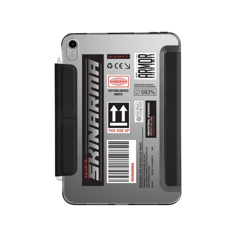 Apple iPad Air 10.9 2022 (5.Nesil) Kılıf SkinArma Sticker Tasarımlı Kalemlikli Arkası Şeffaf Standlı Magnetik Taito Kılıf - 1