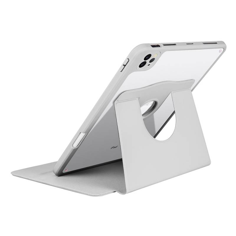 Apple iPad Air 10.9 2022 (5.Nesil) Kılıf Zore Termik Kalem Bölmeli Dönebilen Standlı Kılıf - 8