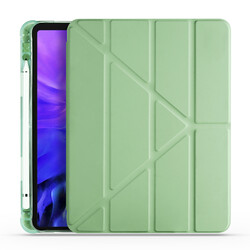 Apple iPad Air 10.9 2022 (5.Nesil) Kılıf Zore Tri Folding Kalem Bölmeli Standlı Kılıf - 8