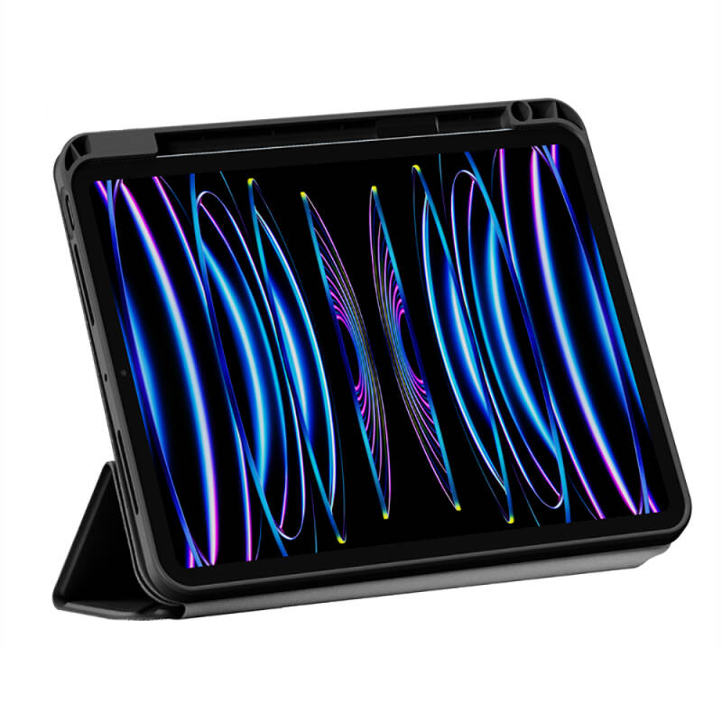 Apple iPad Air 10.9 2022 (5.Nesil) Wiwu 360° Dönebilen Standlı Magnetik Koruyucu Tablet Kılıfı - 4