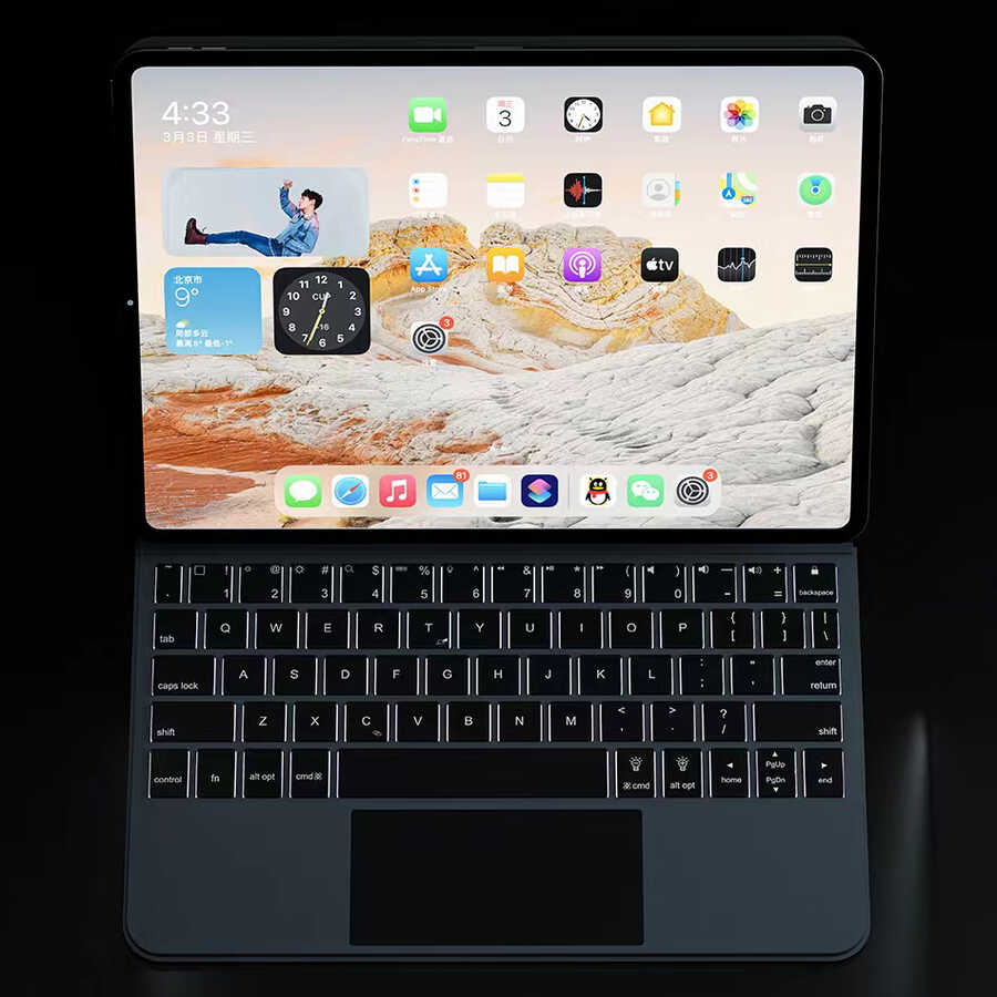 Apple iPad Air 10.9 2022 (5.Nesil) Wiwu Magic Keyboard - 23