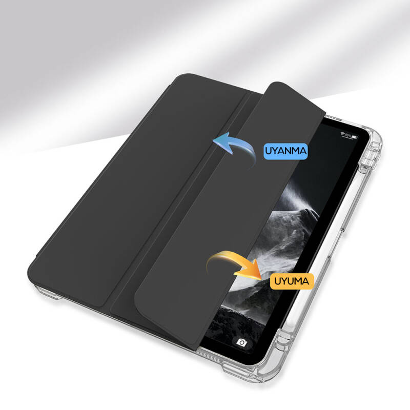​Apple iPad Air 11 2024 Kılıf Magnetik Ayrılabilen Airbagli Zore Sliding Tablet Kılıfı - 15