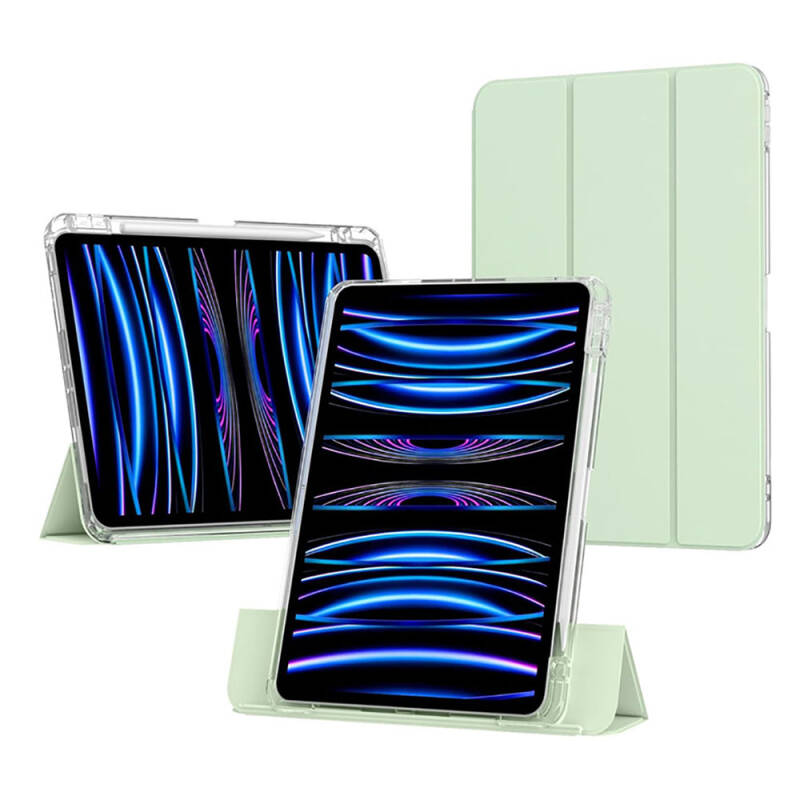 ​Apple iPad Air 11 2024 Kılıf Magnetik Ayrılabilen Airbagli Zore Sliding Tablet Kılıfı - 3