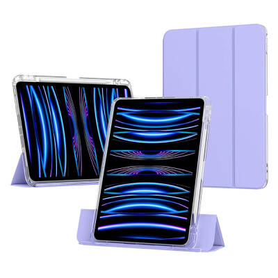 ​Apple iPad Air 11 2024 Kılıf Magnetik Ayrılabilen Airbagli Zore Sliding Tablet Kılıfı - 4