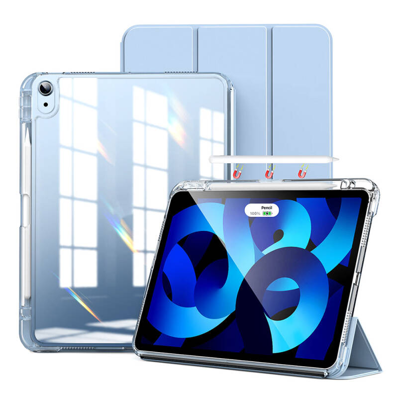 ​Apple iPad Air 11 2024 Kılıf Magnetik Ayrılabilen Airbagli Zore Sliding Tablet Kılıfı - 13
