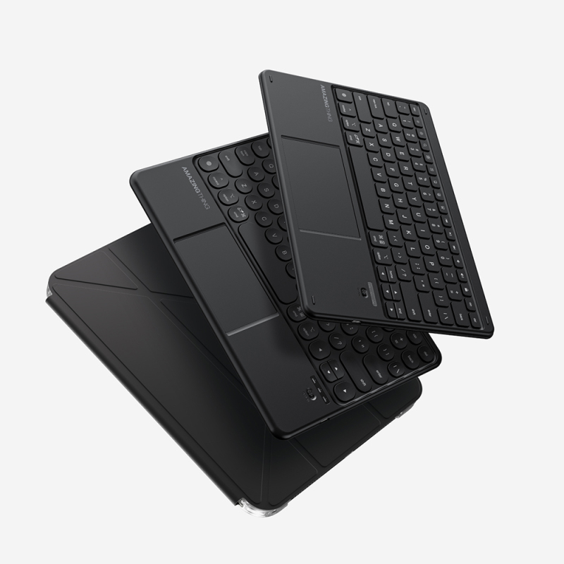 Apple iPad Air 11 2025 M3 Amazingthing Minimal KeyLite Combo Klavyeli Standlı Kılıf - 6