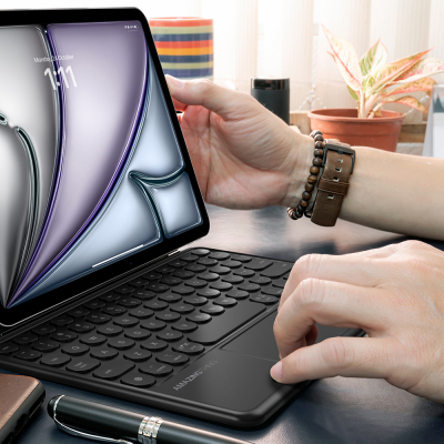 Apple iPad Air 11 2025 M3 Amazingthing Minimal KeyLite Combo Klavyeli Standlı Kılıf - 8