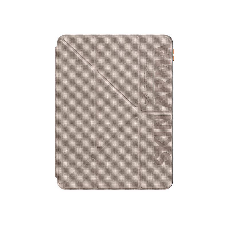 Apple iPad Air 11 2025 M3 Kılıf SkinArma Kabartma Baskı Tasarımlı 360 Tam Koruma Arkası Şeffaf Standlı Gamma Kılıf - 4
