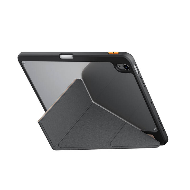 Apple iPad Air 11 2025 M3 Kılıf SkinArma Kabartma Baskı Tasarımlı 360 Tam Koruma Arkası Şeffaf Standlı Gamma Kılıf - 10