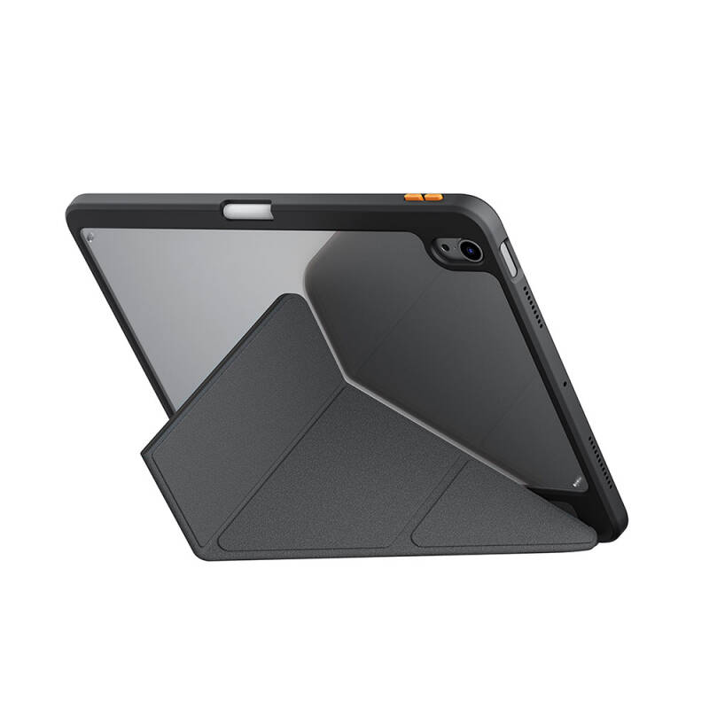 Apple iPad Air 11 2025 M3 Kılıf SkinArma Kabartma Baskı Tasarımlı 360 Tam Koruma Arkası Şeffaf Standlı Gamma Kılıf - 15