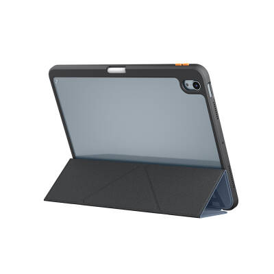 Apple iPad Air 11 2025 M3 Kılıf SkinArma Kabartma Baskı Tasarımlı 360 Tam Koruma Arkası Şeffaf Standlı Gamma Kılıf - 9