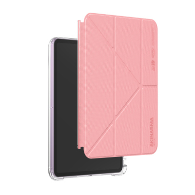 Apple iPad Air 11 2025 M3 Kılıf Skinarma Kalemlikli Arkası Şeffaf Standlı Magnetik Zeta Kılıf - 4
