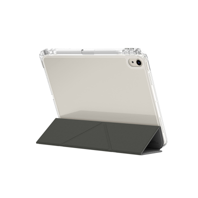 Apple iPad Air 11 2025 M3 Kılıf Skinarma Kalemlikli Arkası Şeffaf Standlı Magnetik Zeta Kılıf - 7