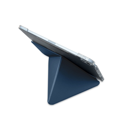 Apple iPad Air 11 2025 M3 Raptic Clear Folio Airbagli Şeffaf Kapaklı Katlanabilir Standlı Kılıf - 4