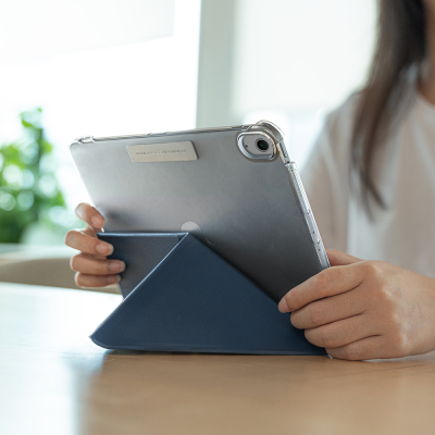 Apple iPad Air 11 2025 M3 Raptic Clear Folio Airbagli Şeffaf Kapaklı Katlanabilir Standlı Kılıf - 8