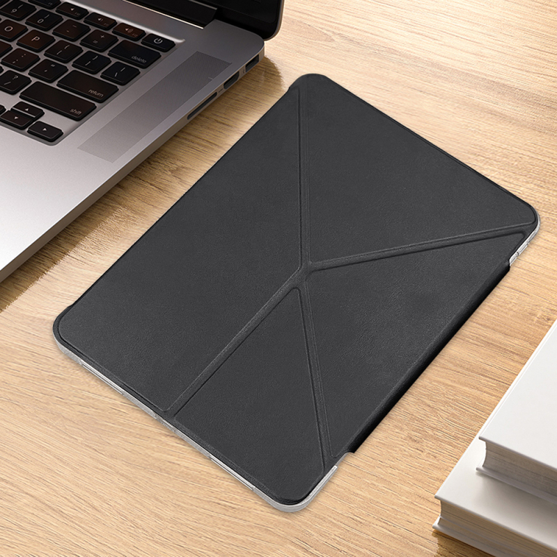 Apple iPad Air 11 2025 M3 Raptic Clear Folio Airbagli Şeffaf Kapaklı Katlanabilir Standlı Kılıf - 19
