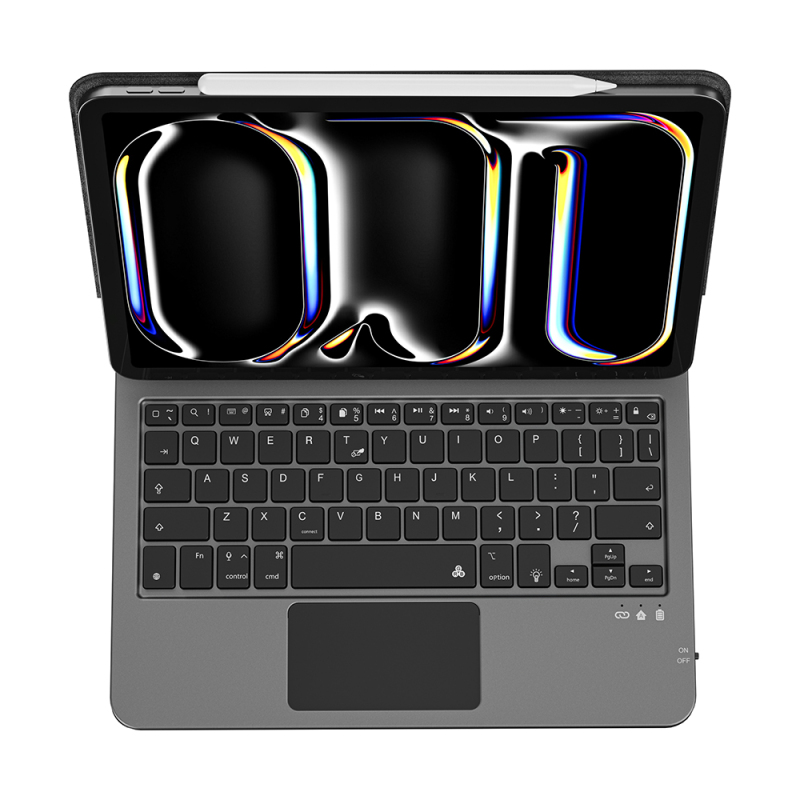 Apple iPad Air 11 2025 M3 Wiwu MK-003 Gizli Kalem Bölmeli Klavyeli Standlı Kılıf - 6