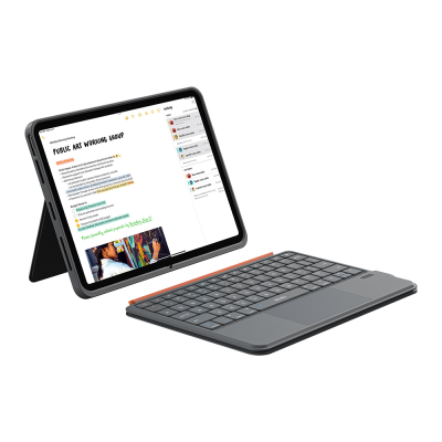 Apple iPad Air 11 2025 M3 Wiwu MK-005 Combo 3in1 Kalem Bölmeli Klavyeli Standlı Kılıf - 6