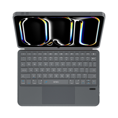 Apple iPad Air 11 2025 M3 Wiwu MK-005 Combo 3in1 Kalem Bölmeli Klavyeli Standlı Kılıf - 3