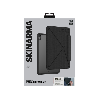 Apple iPad Air 11 2026 M4 Kılıf Skinarma Kalemlikli Dokulu Tasarım Standlı Magnetik Trilon Kılıf - 15