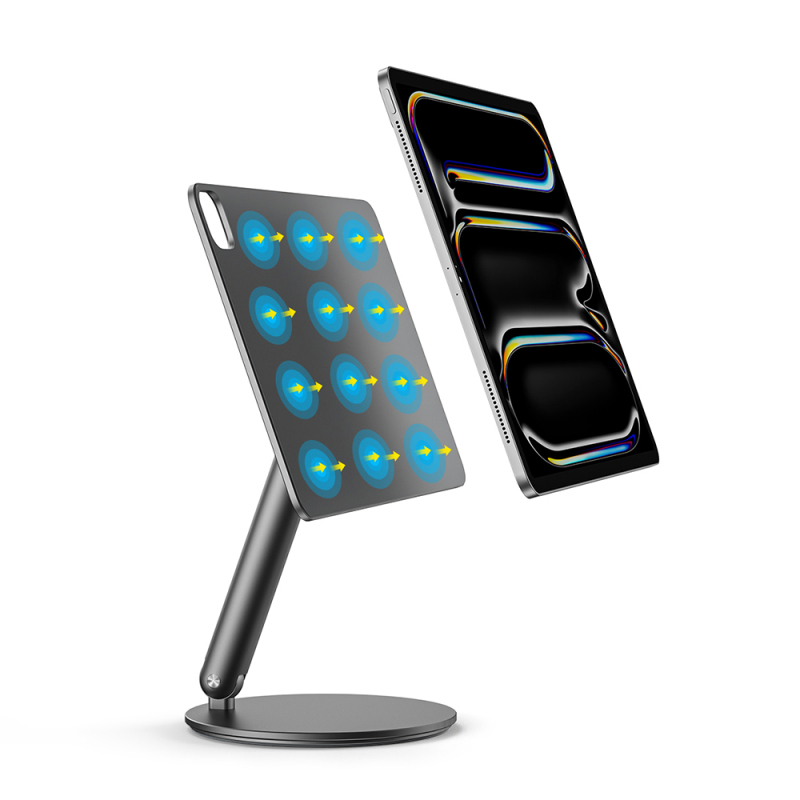 Apple iPad Air 12.9 2020 (4th Generation) Wiwu ZM-310 360 Degree Rotating Magnetic Head Tablet Stand - 3