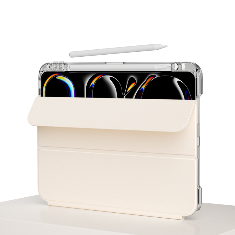 ​Apple iPad Air 13 2024 Kılıf Magnetik Ayrılabilen Airbagli Zore Sliding Tablet Kılıfı - 18