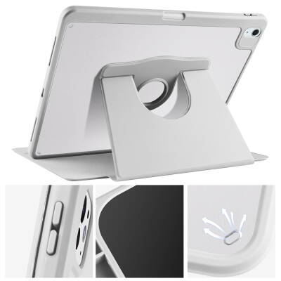 Apple iPad Air 13 2025 M3 Kılıf Zore Termik Kalem Bölmeli Dönebilen Standlı Kılıf - 15