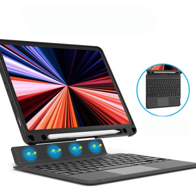 Apple iPad Air 13 2025 M3 Wiwu MagTouch Serisi Gizli Kalem Bölmeli Klavyeli Kılıf - 11