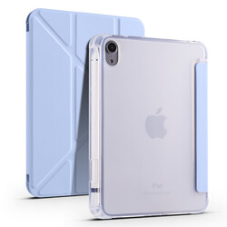 Apple iPad Mini 2021 (6.Generation) Case Zore Tri Folding Smart With Pen Stand Case - 6