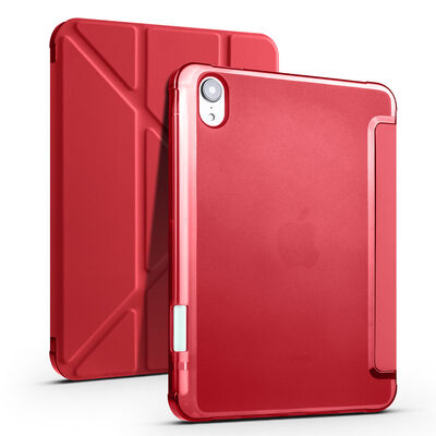 Apple iPad Mini 2021 (6.Generation) Case Zore Tri Folding Smart With Pen Stand Case - 14