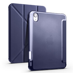 Apple iPad Mini 2021 (6.Nesil) Kılıf Zore Tri Folding Kalem Bölmeli Standlı Kılıf - 3