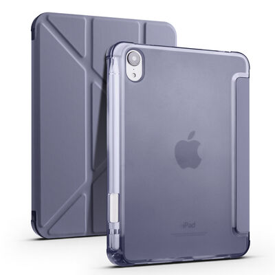 Apple iPad Mini 2021 (6.Nesil) Kılıf Zore Tri Folding Kalem Bölmeli Standlı Kılıf - 2