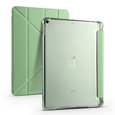 Apple iPad Pro 10.5 (7.Nesil) Kılıf Zore Tri Folding Kalem Bölmeli Standlı Kılıf - 9