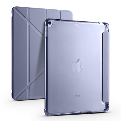 Apple iPad Pro 10.5 (7.Nesil) Kılıf Zore Tri Folding Kalem Bölmeli Standlı Kılıf - 14
