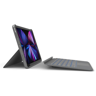 Apple iPad Pro 10.5 (7.Nesil) Wiwu Combo Led Işıklı Magnetik Standlı Klavyeli Kılıf - 7