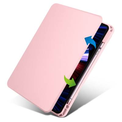 Apple iPad Pro 11 2018 Case Zore Thermal Pen Compartment Rotatable Stand Case - 2