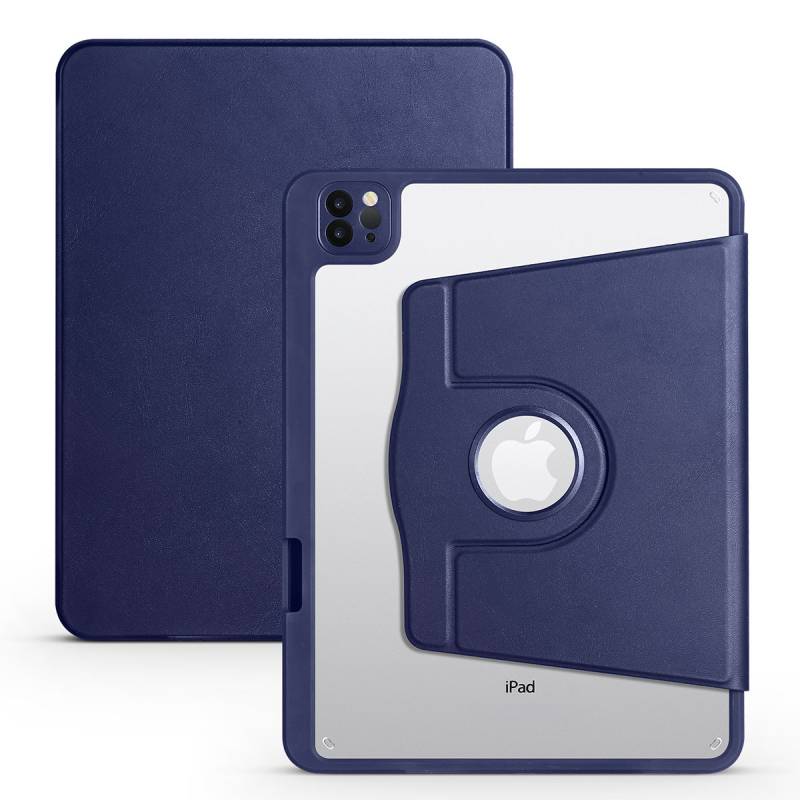 Apple iPad Pro 11 2018 Kılıf Zore Termik Kalem Bölmeli Dönebilen Standlı Kılıf - 12