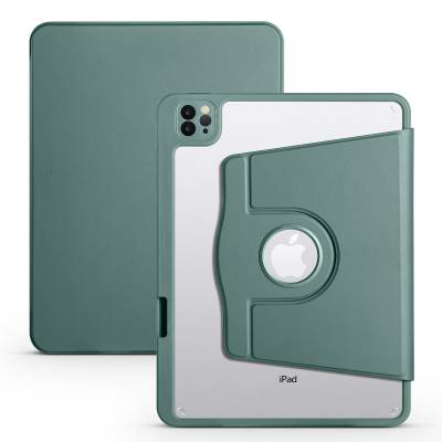 Apple iPad Pro 11 2018 Kılıf Zore Termik Kalem Bölmeli Dönebilen Standlı Kılıf - 15
