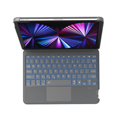 Apple iPad Pro 11 2020 (2.Generation) Wiwu Combo Led Lighted Magnetic Stand Keyboard Case - 5