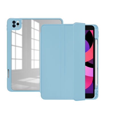Apple iPad Pro 11 2020 (2.Generation) Case Zore Nort Transparent Back Stand Case - 1