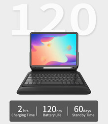 Apple iPad Pro 11 2020 (2.Generation) Wiwu Keyboard Folio Wireless Keyboard Case - 3