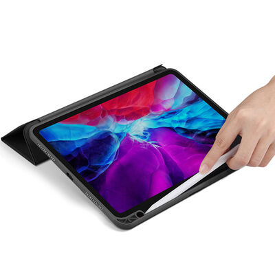 Apple iPad Pro 11 2021 (3.Generation) Case Zore Nort Transparent Back Stand Case - 3