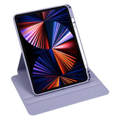 Apple iPad Pro 11 2021 (3.Nesil) Kılıf Zore Termik Kalem Bölmeli Dönebilen Standlı Kılıf - 4