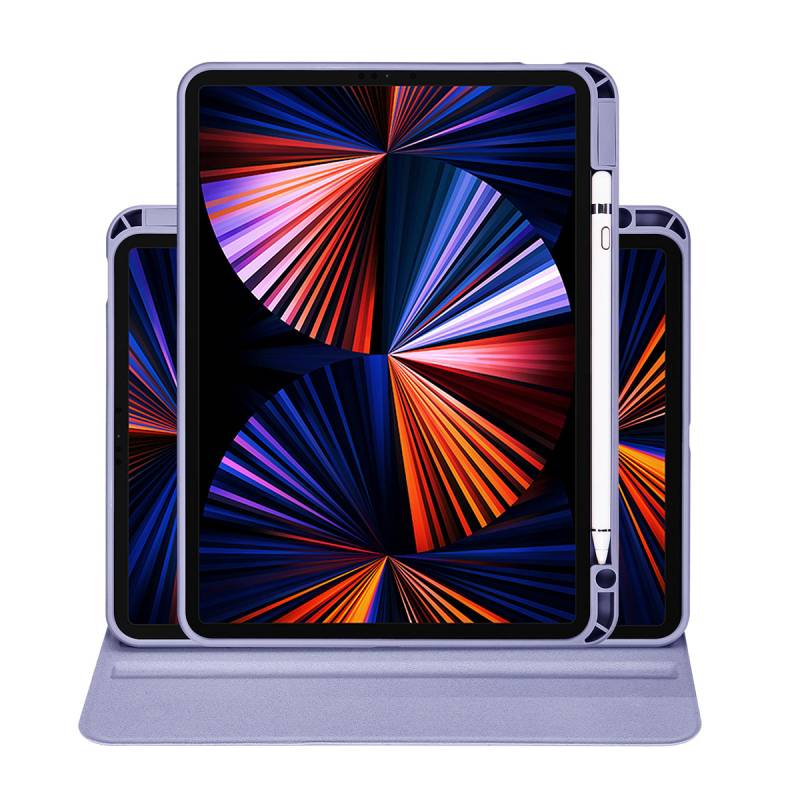 Apple iPad Pro 11 2021 (3.Nesil) Kılıf Zore Termik Kalem Bölmeli Dönebilen Standlı Kılıf - 7