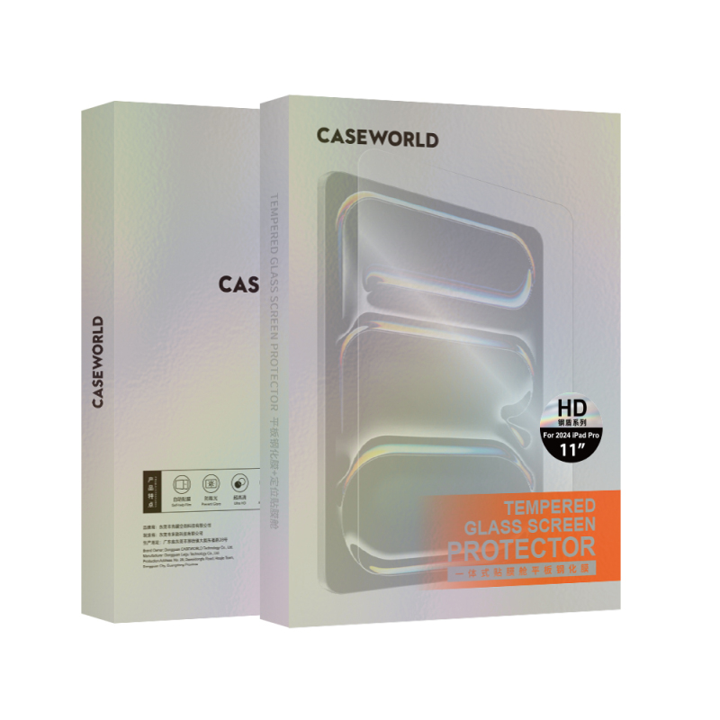 Apple iPad Pro 11 2024 CaseWorld Steel Shield Serisi Temperli Cam Ekran Koruyucu + Uygulama Aparatı - 7