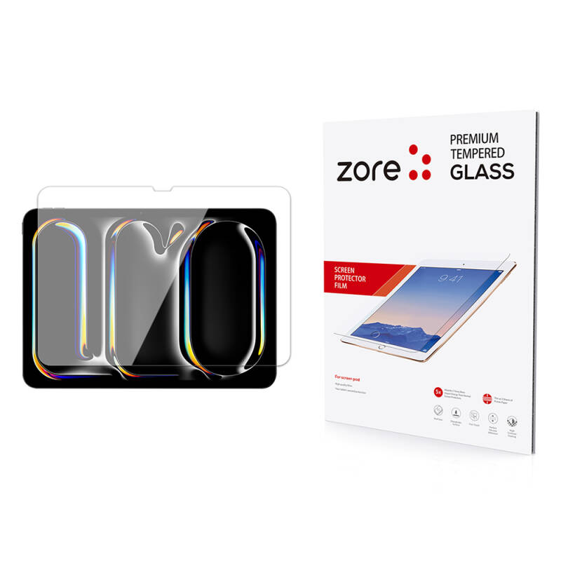 Apple iPad Pro 11 2024 Zore Tempered Glass Screen Protector - 1